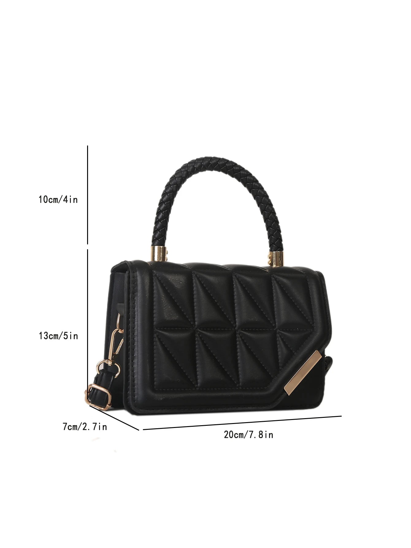 Women's Casual Fashionable Shopping And Dating Net Color Flip Cover Handbag