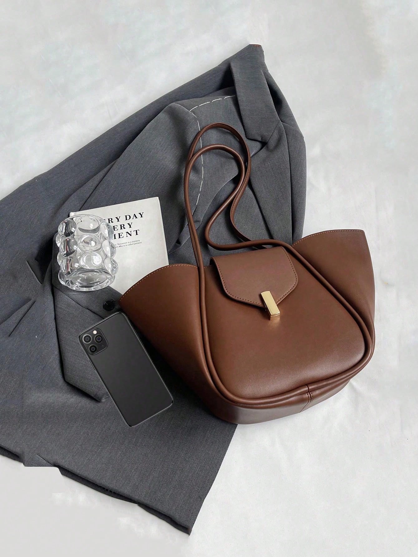 2025 Fashionable High-Quality Large Capacity Tote Bag, Casual Minimalist Shoulder Bag For Travel