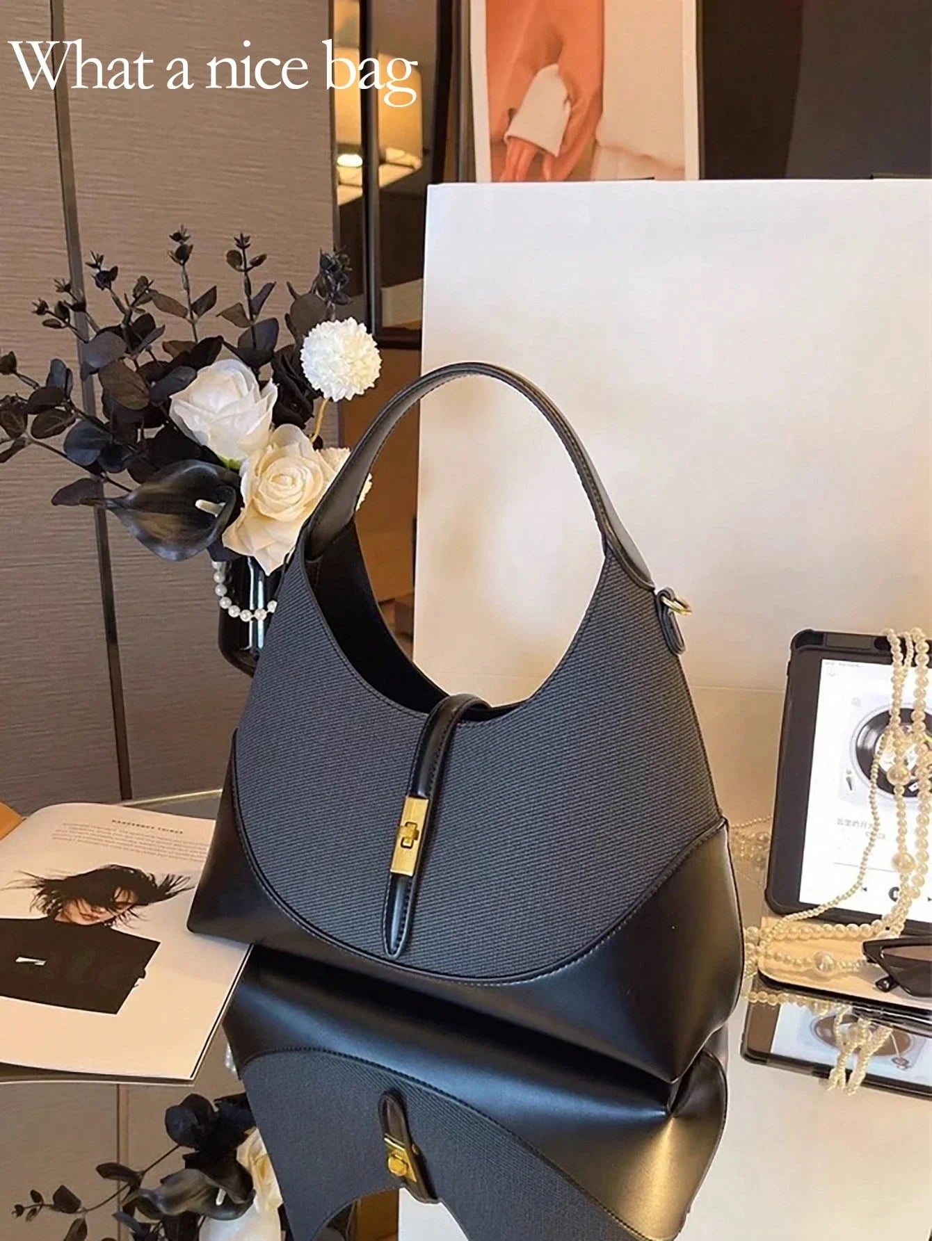 Color Block Niche Design Dumpling Bag, Versatile Commuting Portable Shoulder Crossbody Bag, Handbag, Suitable For Daily Commuting, Casual Dating, Shopping