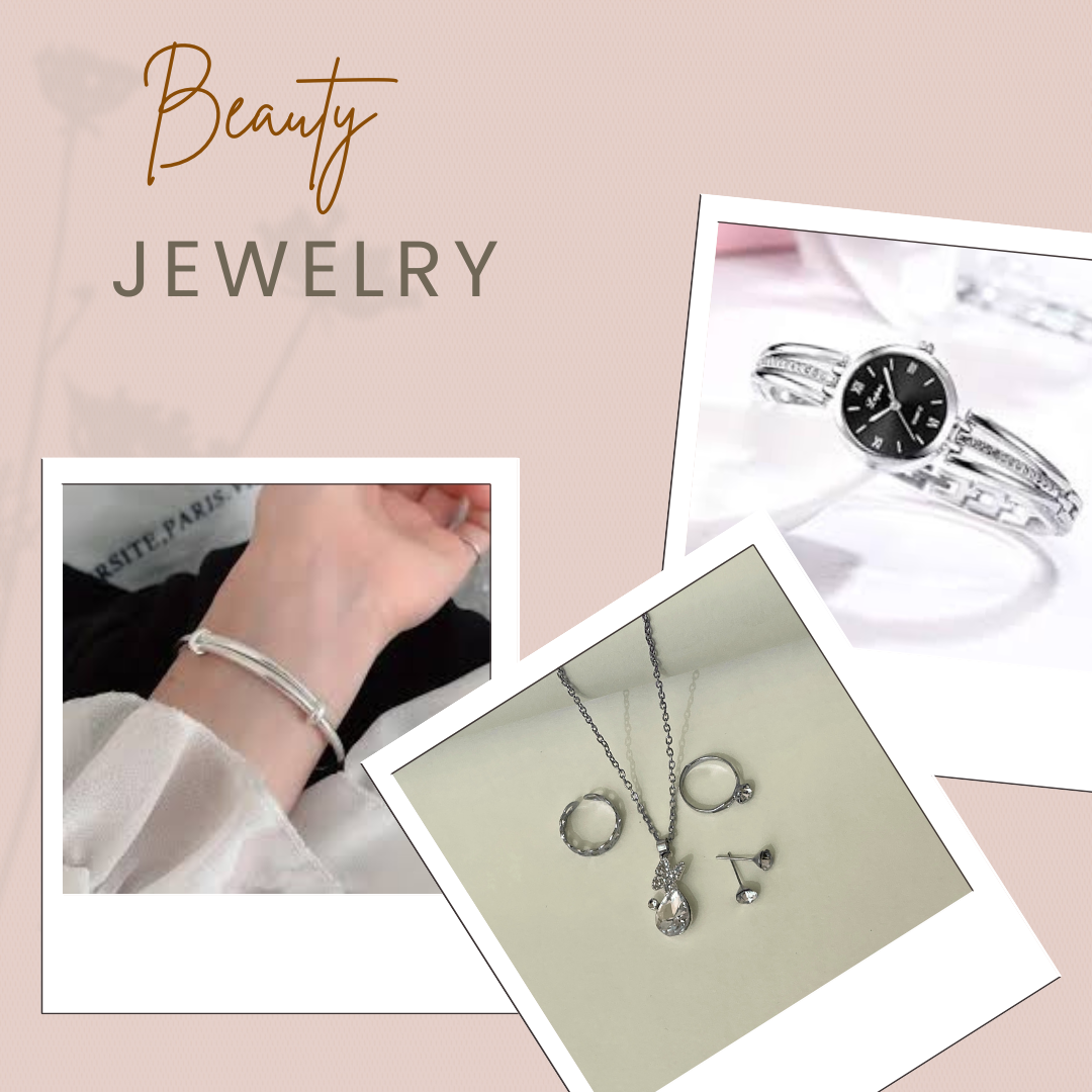 Shimmer & Shine - 7 PCS Silver Jewelry Set