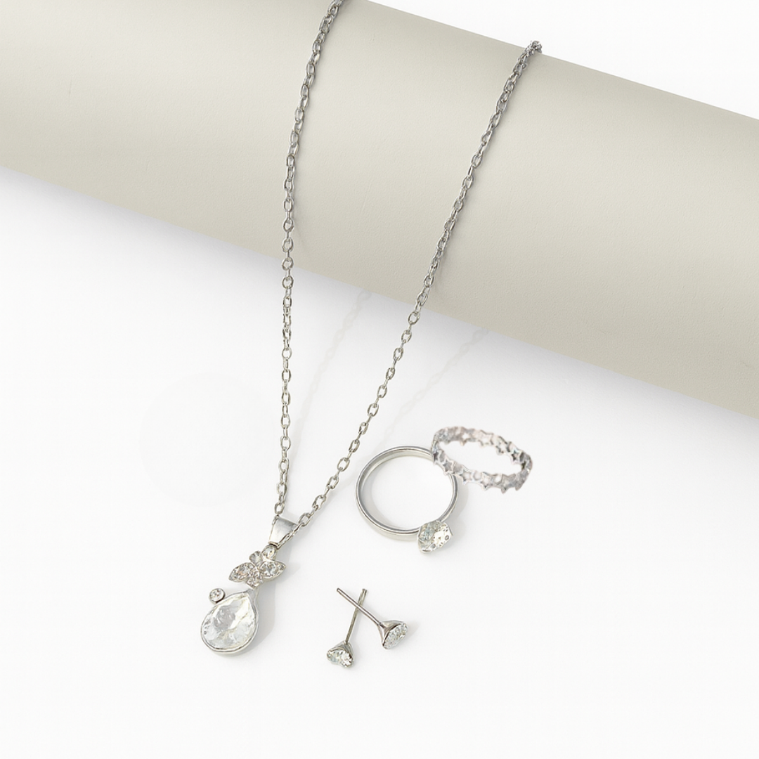 Shimmer & Shine - 7 PCS Silver Jewelry Set