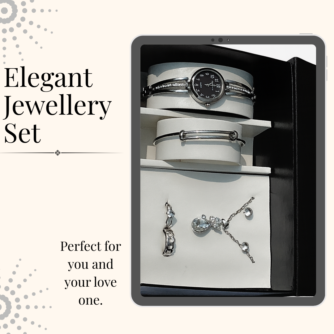 Shimmer & Shine - 7 PCS Silver Jewelry Set